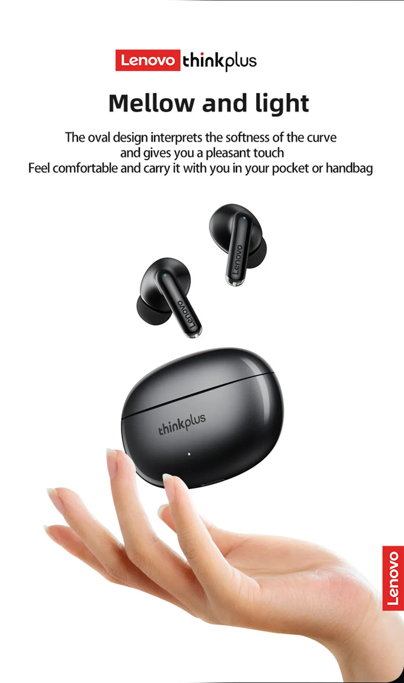 Original Lenovo Fone de Ouvidos Bluetooth 5.3