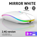 Wireless Mouse RGB Recarregável Bluetooth Wireless Mouse LED Backlit Ergonomic Gaming