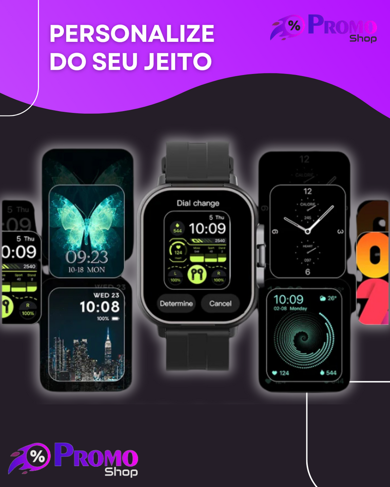 Relógio inteligente 2 em 1 com fone de ouvido smartwatch bluetooth